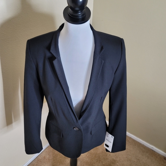 NWT ZARA Inverted Blazer, Size 06 /38 Women's Jacket Black NEW - Picture 8 of 12